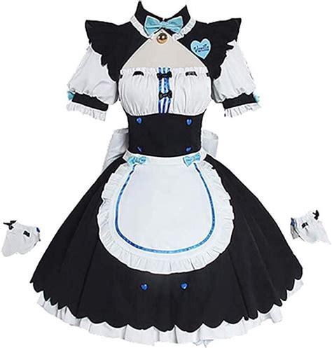 nekopara chocola cosplay catgirl vanilla maid uniform dress costume for halloween amazon ca