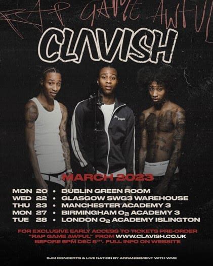 Uk Rapper Clavish Announces Uk Headlining Tour For March Withguitars