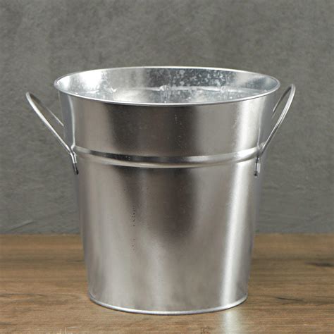 Galvanized Tin Bucket Planter Planters Containers Floral Supplies