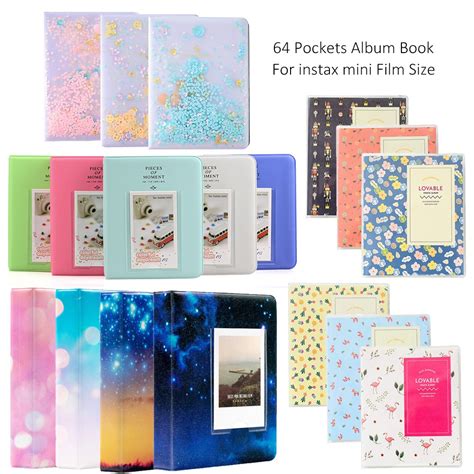 Our mini square prints are perfect for selfies, snapchat photos, scrapbooking, displaying around the home or for giving away as small keepsakes. 64 Pockets Instax Mini Film Album Photo Picture Book For ...