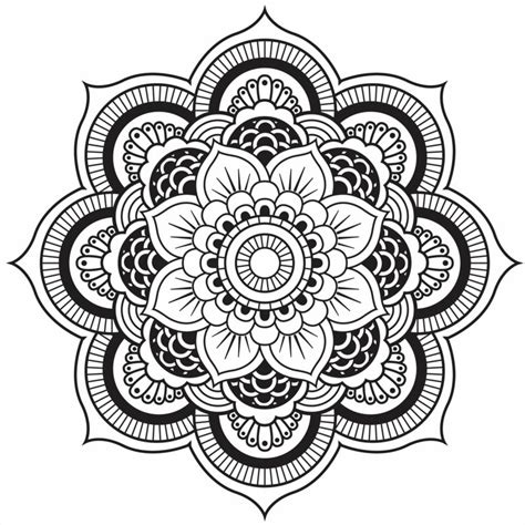 Einfach die malvorlage aufrufen kostenlos downloaden. Originelle Mandala Form - Eine hübsche Blume | Zeichnen ...