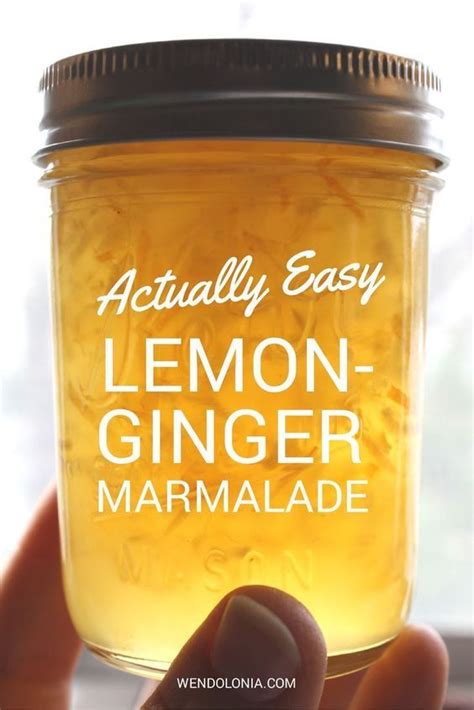 Actually Easy Lemon Ginger Marmalade Jelly Recipes Jam Recipes