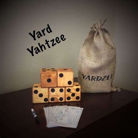 Yardzee Yard Yahtzee Lawn Dice Game Kit 5 Oversized Dice