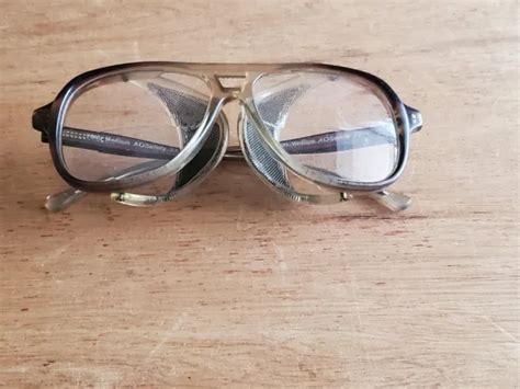 Vintage Ao Safety Glasses Frames Only Z87 2 F6000 Medium Side Shields Read C5 17 46 Picclick