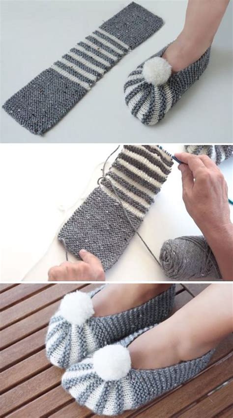 Super Easy Slippers Knitting Tutorial Beautiful Skills Crochet Knitting