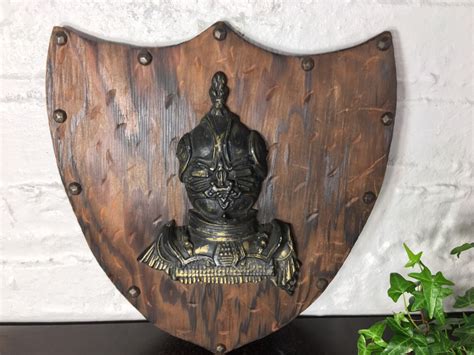 coat of arms plaque wall decor medieval shield hanger knight etsy