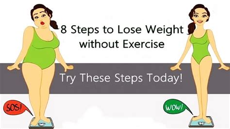 8 Steps To Lose Weight Without Exercise Youtube