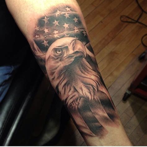 Forearm American Flag Bald Eagle Tattoo Best Tattoo Ideas