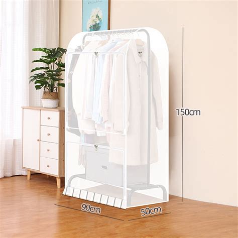 Garment Rack Cover Translucent Peva Clothing Rack Cover Clear Clothes