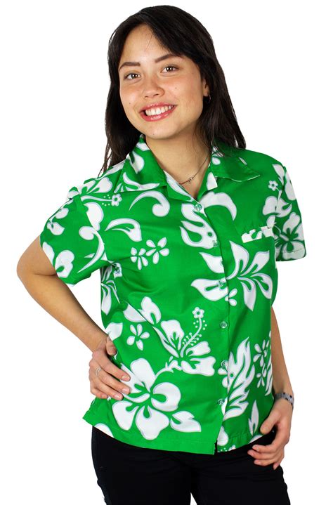 Original King Kameha Funky Hawaiibluse Hawaiihemd Damen Xs Xl Kurzarm Front Tasche Hawaii