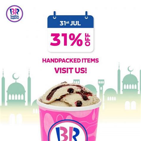 The retailer reserves the right to cancel orders, modify or terminate a promotion at any time without notice. 31 Jul 2020: Baskin Robbins 31st Celebration Promotion ...