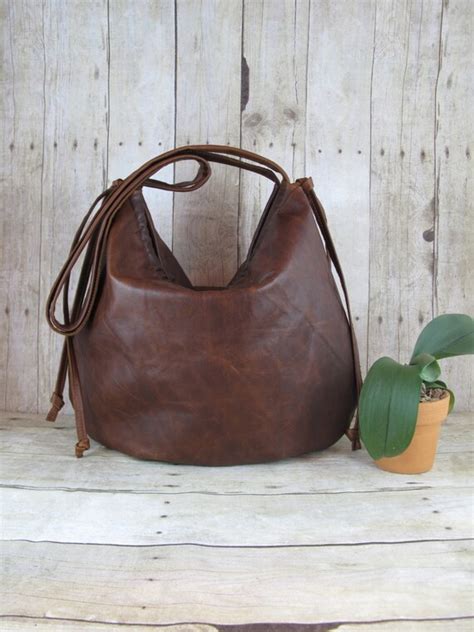 Large Leather Hobo Bag Purse