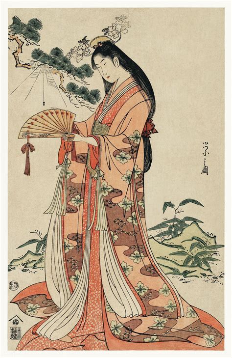 Sotoori Hime By Eishi Hosoda A Traditional Japanese Ukyio