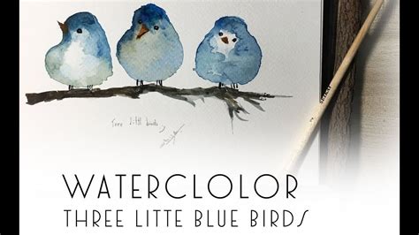 Three Little Birds Watercolor Painting Watercolor Bird Watercolor Bird Tattoo Watercolor