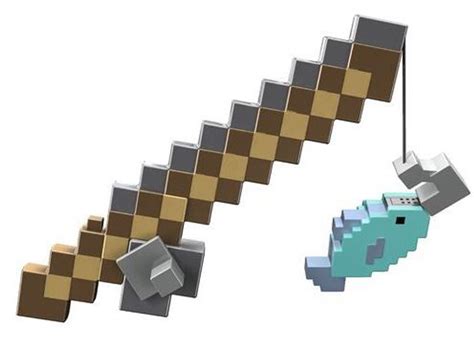 Minecraft Fishing Rod Pixel Art