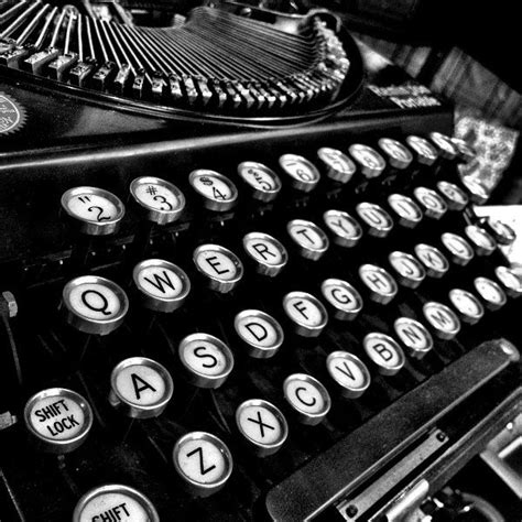 Antique Typewriter Photograph Vintage Typewriter Photo Black And