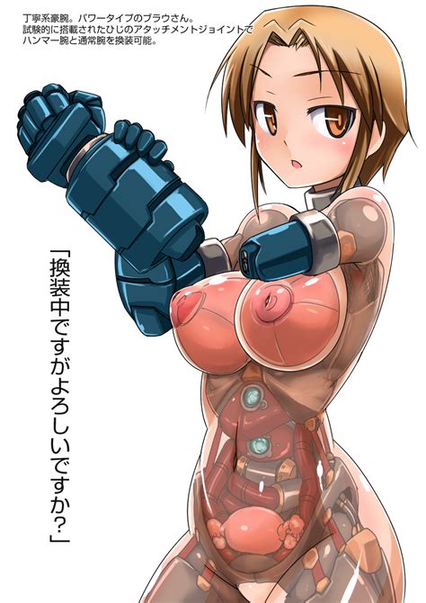Rule 34 Android Black Hair Breasts Cyborg Female Gloves Large Breasts