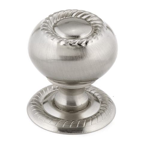 Richelieu Huntingdon 1 14 In Brushed Nickel Round Traditional Cabinet Knob Bp86060195 At