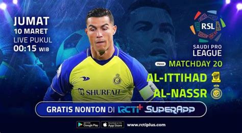 Link Live Streaming Al Ittihad Vs Al Nassr Saksikan Aksi Ronaldo Cs
