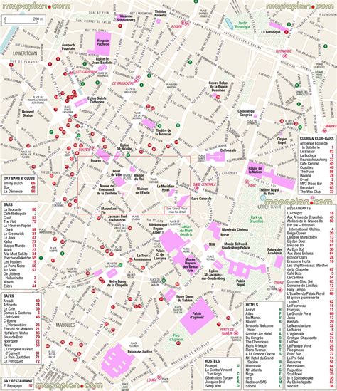 Brussels Map Central Brussels Belgium City Centre Lower And Upper Town