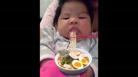 Baby Eating Noodles Youtube