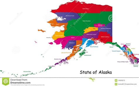 Sie ist vor ketchikan die größte stadt des alexanderarchipels und befindet sich im westlichen teil der baranof island , im sogenannten alaska panhandle. Alaska-Karte Lizenzfreies Stockfoto - Bild: 10600975