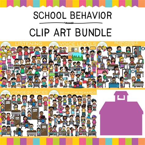 Kids School Behavior Clip Art Bundle Images And Illustrations Whimsy