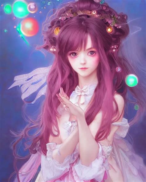 Portrait Of Magical Lolita Girl Dreamy And Ethereal Stable
