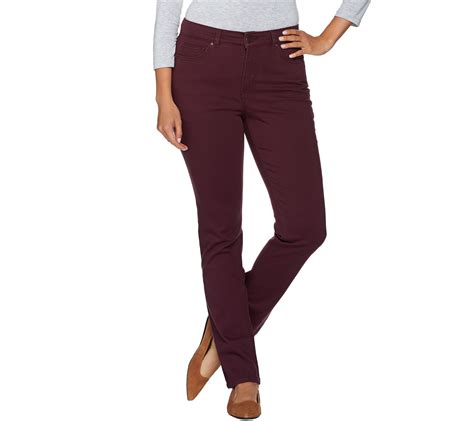 "As Is" Denim & Co. 5 Pocket Straight Leg Colored Denim Jeans — QVC.com