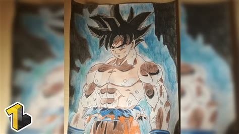 Mira Este Dibujo De Goku Ultra Instinto Pintado Con Lapices