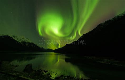 Aurora Borealis On The Chilkoot Lake Stock Photo Image Of Change