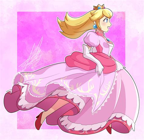 Super Smash Bros Ultimate Princess Peach Running By Frossartist212 On