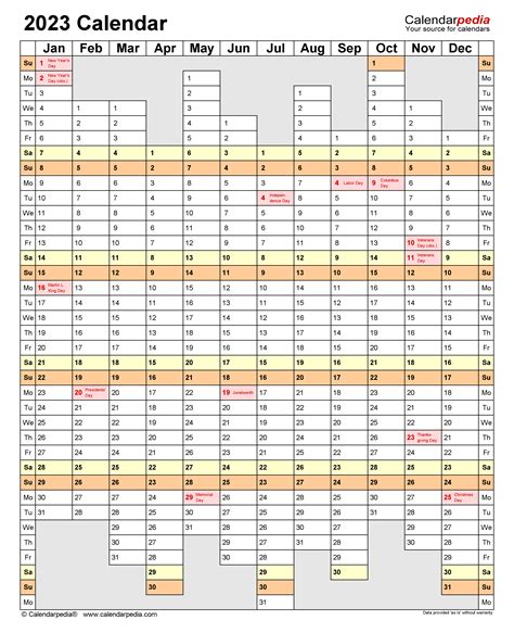 2023 Year Calendar Yearly Printable 2023 Calendar Blank Printable Calendar Template In Pdf