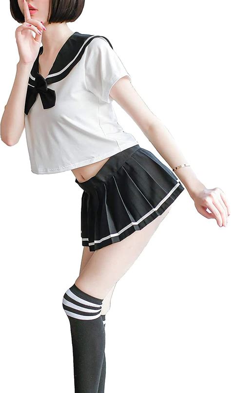 Sinroyee Anime Cosplay Lingerie Costumes Japanese Mini Sailor Suit Women Sexy Schoolgirls Outfit