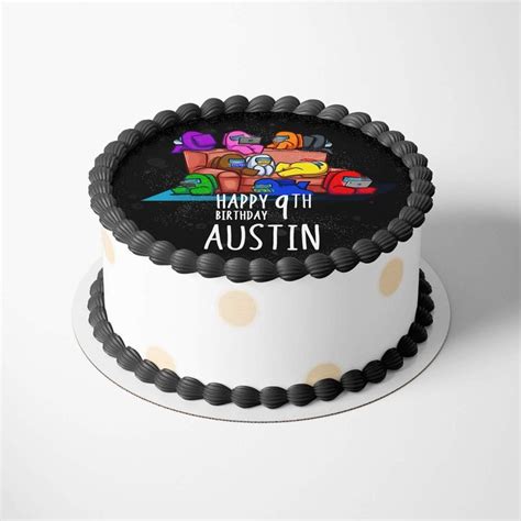Among Us Imposter Cake Topper Cake Edible Image Cake Sonic Cake