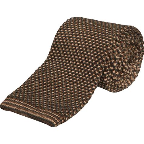 Gold Knitted Marl Knitted Tie Mens Country Clothing Cordings