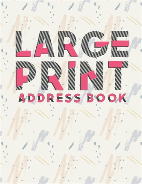 Large Print Address Book Plenty Of Space Jumbo 85x11 Great For