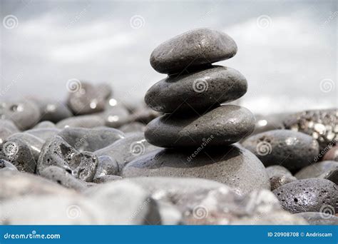 Balanced Pile Of Zen Stones Stock Photo Image Of Details Nature