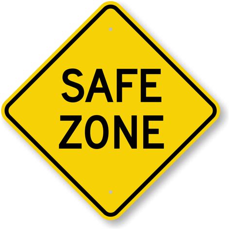 Safe Zone Sign Diamond Shaped Sku K 0417