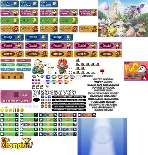Nintendo 64 Pokémon Stadium 2 Mini Game Menu The Spriters Resource
