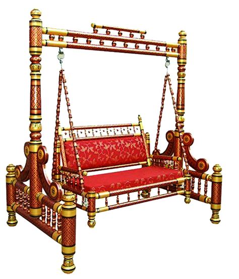 Traditional Indian Wooden Swing Red Wooden Swings Swing Chair