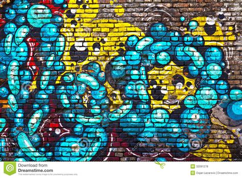 Brick Wall Graffiti Editorial Stock Photo Image Of