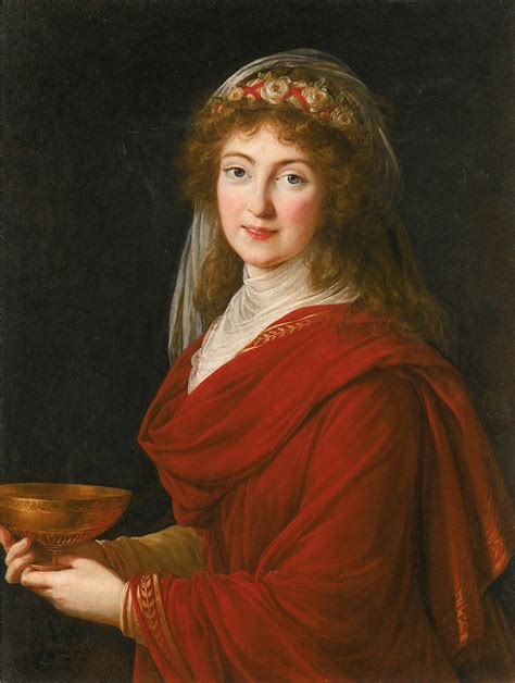 Portrait Of The Countess Siemontkowsky Bystry Painting By