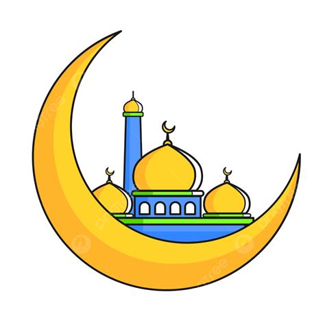 Ramadan Moon Clipart Vector Mosque And Moon For Ramadan Element
