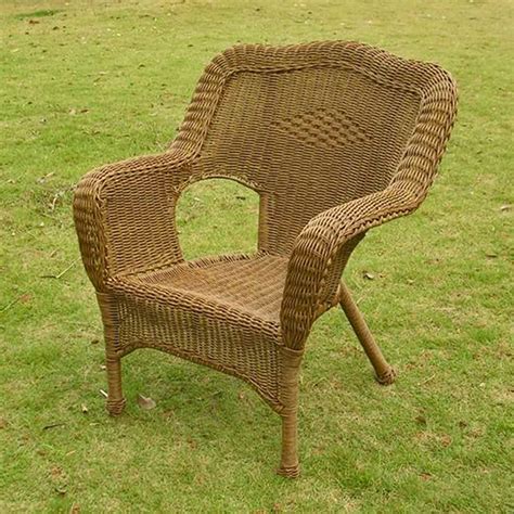 The ease of wicker furniture creates a welcoming atmosphere for your deck or patio. International Caravan Camelback Resin Wicker Patio Chairs ...