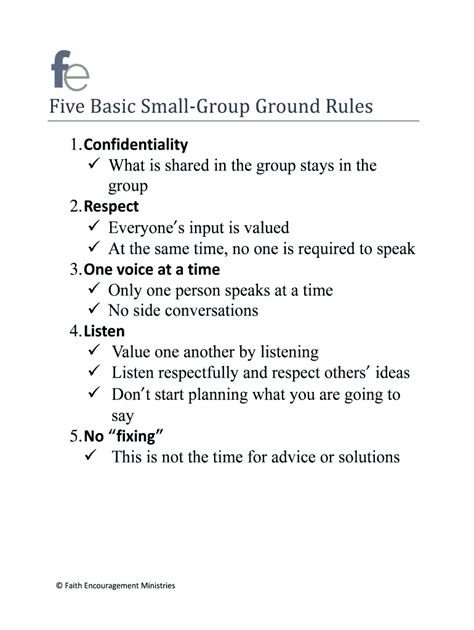 Group Rules For Small Groups Fill Online Printable Fillable Blank