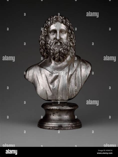 Silver Bust Of Serapis Period Mid Imperial Date 2nd Century Ad