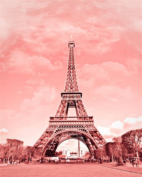 Paris In Pink Eiffel Tower Paris Decor France Digital Printable Fine