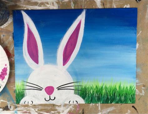 How To Paint An Easter Bunny Easter Canvas Painting Easter Paintings