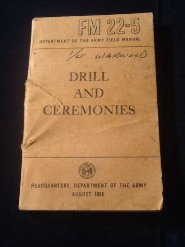 FM ARMY DRILL AND CEREMONIES AUGUST EBay